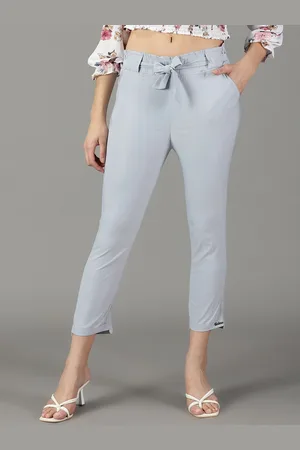 SHOWOFF Women Relaxed Slim Fit High-Rise Trousers