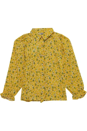 CANTABIL Girls Floral Printed Shirt Style Top