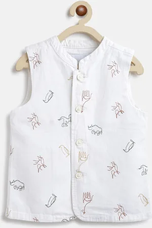 TALES & STORIES Boys Embroidered Cotton Waistcoat