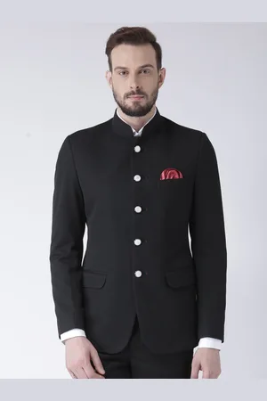 Hangup Black Solid Bandhgala