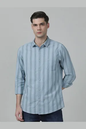 Crocodile Men Slim Fit Striped Casual Cotton Shirt