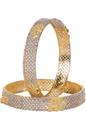 The Pari Set Of 2 Gold-Plated AD-Studded Bangles