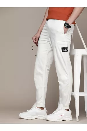 Buy Calvin Klein Men White Brand Print Knit Joggers  NNNOWcom