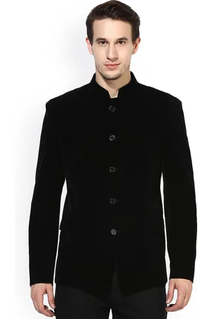 Hangup Black Solid Regular Fit Blazer