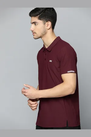 HRX Men Brand Logo Printed Polo Collar T-shirt