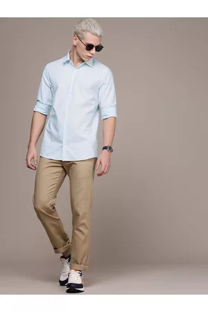 Calvin Klein Jeans Men Self Design Casual White Shirt - Buy Calvin Klein  Jeans Men Self Design Casual White Shirt Online at Best Prices in India