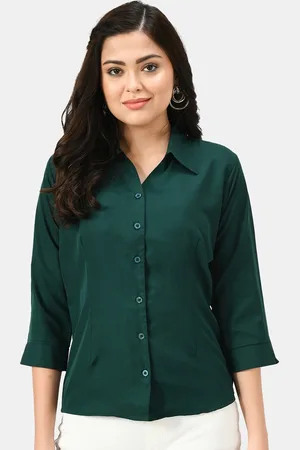 Kalini Spread Collar Slim Fit Formal Crepe Shirt