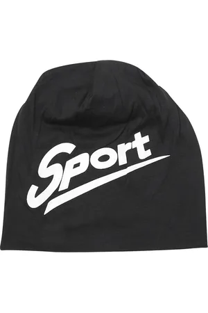 iSWEVEN Unisex Black Cotton Caps