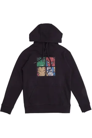 Pepe Jeans Boys Avengers Superhero Printed Hooded Cotton Sweatshirt