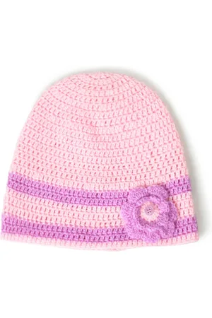 FUNKRAFTS Girls Self Design Woollen Winter Beanie