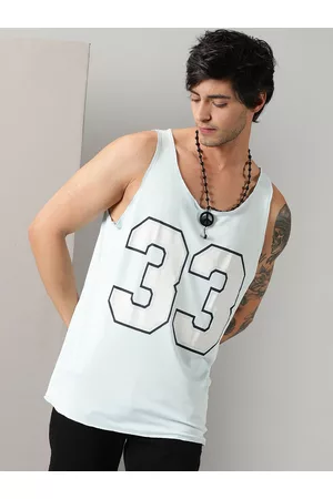 Rodzen Men Blue Raw Edge T-shirt