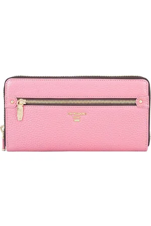 Da Milano Women Textured Leather Zip Around Wallet