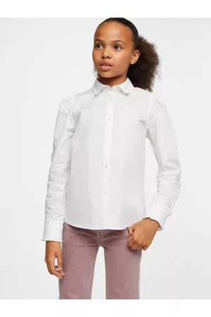 Girls/cotton blend white shirt for girls