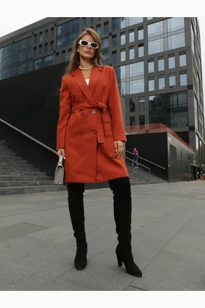Dlanxa Women Rust Rest Solid Fleece Coats