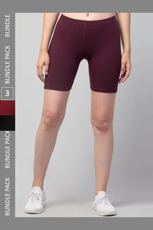 Apraa & Parma Clothing Pack Of 3 Women Skinny Fit Biker Shorts