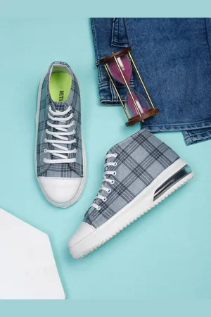 MUTAQINOTI Men Canvas Printed Sneakers
