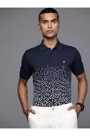 Louis Philippe white and blue polo t shirt - G3-MTS16556