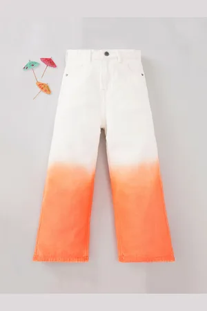 Ed-a-Mamma Girls Wide Leg Ombre Stretchable Cotton Jeans