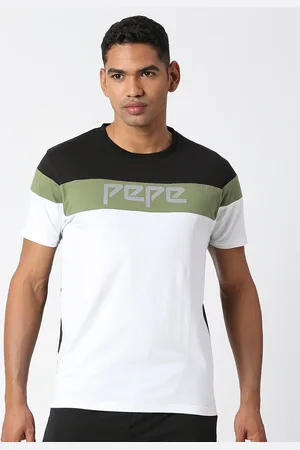Pepe Jeans Men Colourblocked Pure Cotton Slim Fit T-shirt