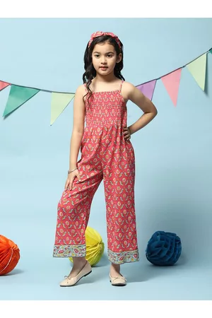 Biba Girls Floral Printed Basic Jumpsuit