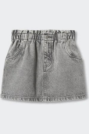 MANGO Girls Pure Cotton Sustainable A-Line Skirts