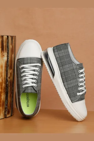 MUTAQINOTI Men Canvas Printed Sneakers