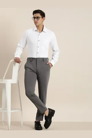 Invictus Men Slim Fit Knitted Formal Trousers