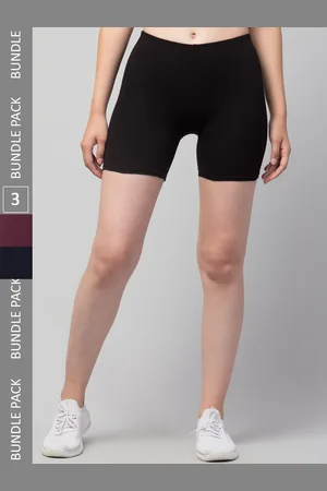 Apraa & Parma Clothing Pack Of 3 Women Skinny Fit Biker Shorts