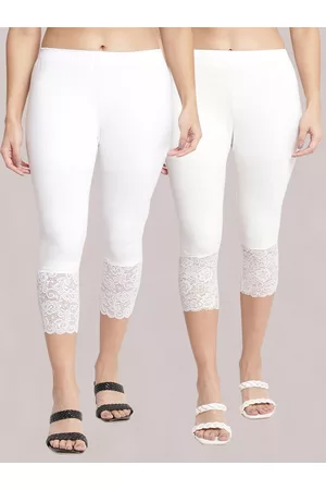 GRACIT Women Pack of 2 Cotton Lycra Skinny Fit Capris