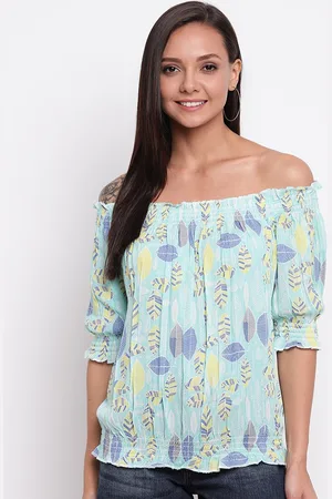 Mayra Floral Printed Off-Shoulder Bardot Top