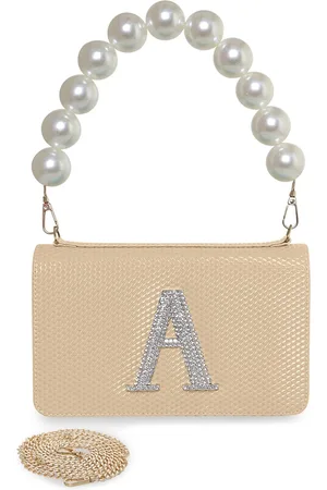 ESBEDA Beige Embellished PU Swagger Sling Bag