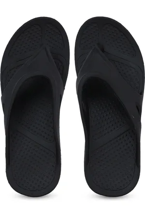 ACTION Women Textured Rubber Thong Flip-Flops