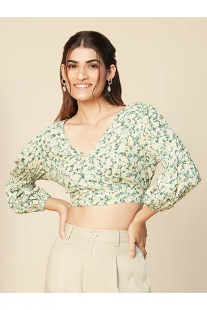 20Dresses Floral Print Blouson Crop Top