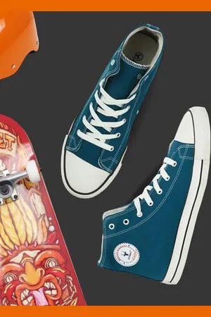 HIROLAS Men High-Top Lace Up Sneakers