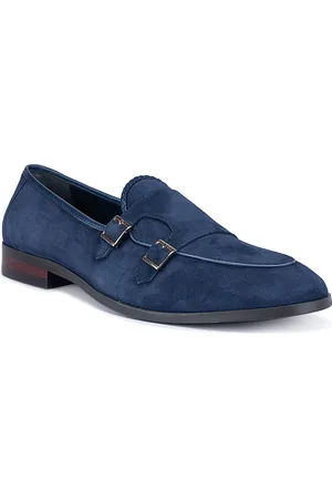 ROSSO BRUNELLO Men Leather Formal Monk Shoes