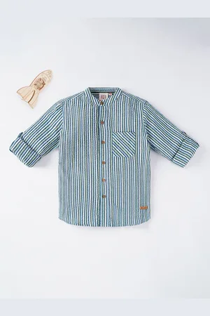 Ed-a-Mamma Boys Cotton Striped Casual Shirt