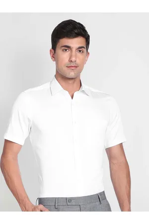 Arrow Short Sleeve Patch Pocket Twill Cotton Formal Shirt