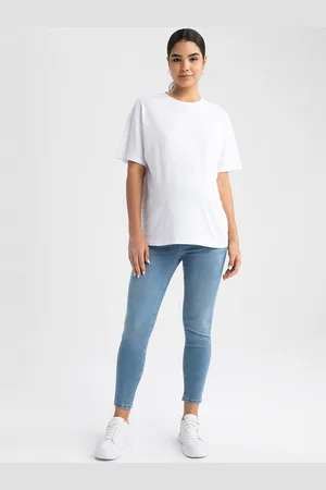 DeFacto Women High Rise Low Distress Cropped Maternity Jeans