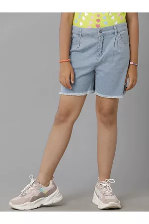 UNDER FOURTEEN ONLY Girls Faded Denim Shorts