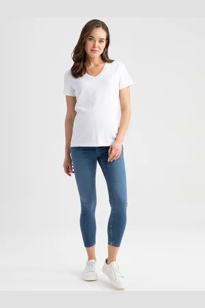 DeFacto Women High Rise Clean Look Cropped Maternity Jeans