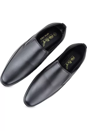 HikBi Men Leather Formal Slip-Ons