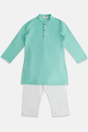Pantaloons Boys Mandarin Collar Kurta With Trousers
