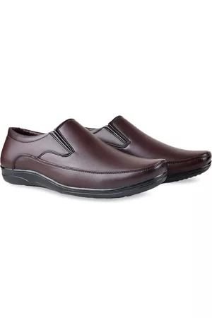HikBi Men Leather Formal Slip-On Shoes