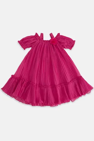 Pantaloons Girls Embellished Shoulder Strap A-Line Dress