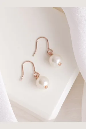 Joker & Witch Rose Gold-Plated Contemporary Drop Earrings