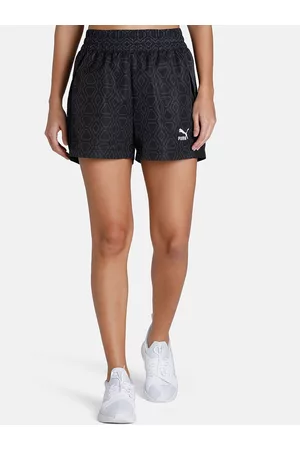 PUMA Women T7 Woven Printed Regular Fit Sports Sustainable Shorts
