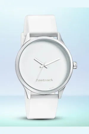 Fastrack Unisex White Aluminium Dial & White Straps Analogue Watch 68031AP10