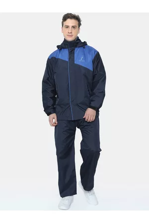 FabSeasons Unisex Navy Blue Solid Waterproof Rain Suit