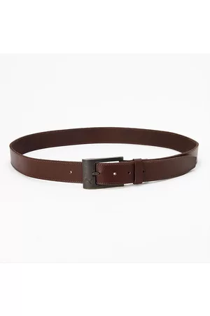 PUMA Stylised Textured Genuine Leather Belt