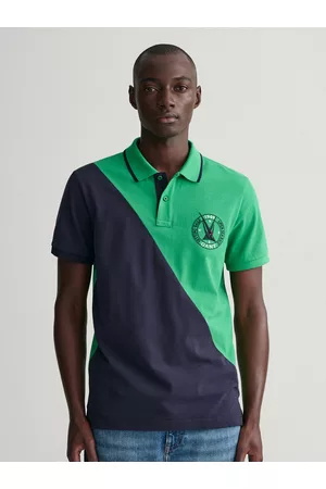 GANT Men Green Polo Collar T-shirt